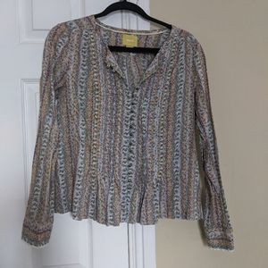 anthropologie Maeve buttoned blouse